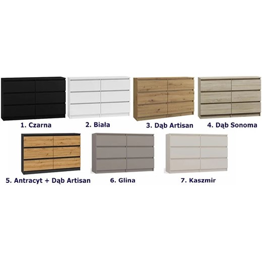Minimalistyczna komoda z szufladami kaszmir - Marea 120 cm Elior One Size Edinos.pl