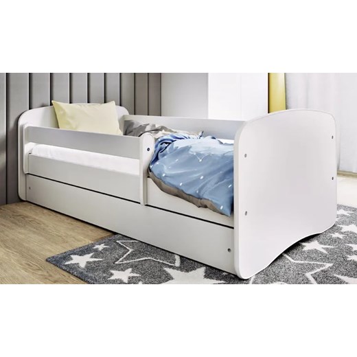 Łóżko dla dziecka z barierką Happy 2X 80x160 - białe Elior One Size Edinos.pl