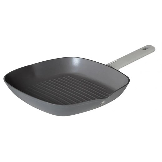 Szara patelnia grillowa z powłoką tytanową M7-L56 ze sklepu Edinos.pl w kategorii Naczynia - zdjęcie 173876043