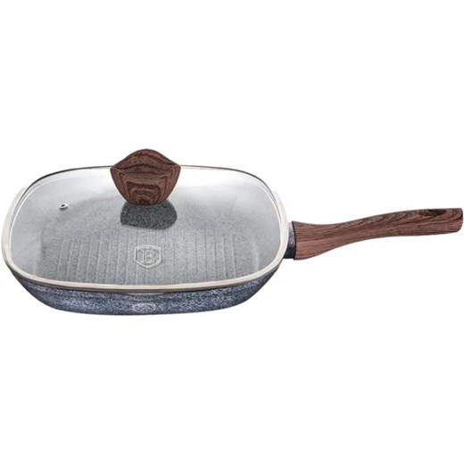 Aluminiowa patelnia grillowa z powłoką granitową T7-A22 ze sklepu Edinos.pl w kategorii Naczynia - zdjęcie 173876143