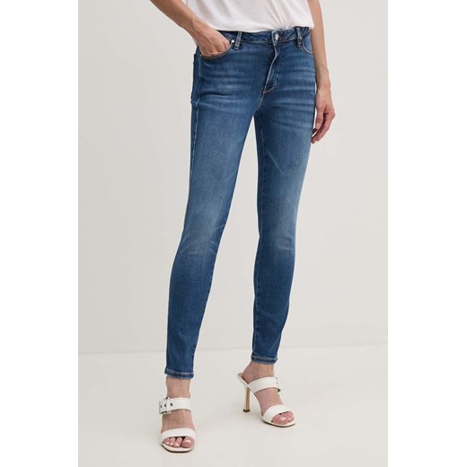 Guess jeansy damskie kolor niebieski W4YA76 D5E41 ze sklepu ANSWEAR.com w kategorii Jeansy damskie - zdjęcie 173877491