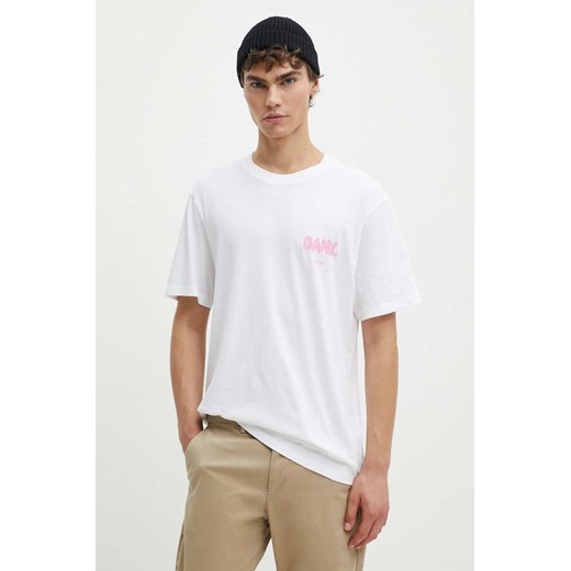 HUGO t-shirt bawełniany męski kolor biały z nadrukiem 50517645 ze sklepu ANSWEAR.com w kategorii T-shirty męskie - zdjęcie 173877631