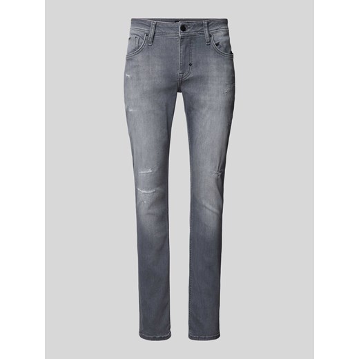 Jeansy o kroju tapered fit z efektem znoszenia ze sklepu Peek&Cloppenburg  w kategorii Jeansy męskie - zdjęcie 173878053