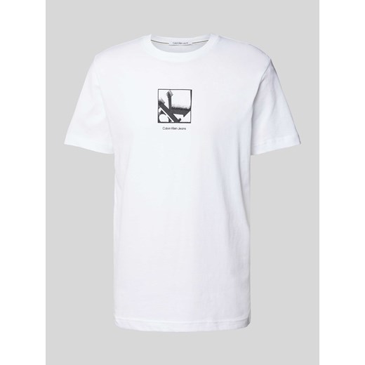 T-shirt z nadrukiem z logo model ‘GRID BOX’ ze sklepu Peek&Cloppenburg  w kategorii T-shirty męskie - zdjęcie 173878511