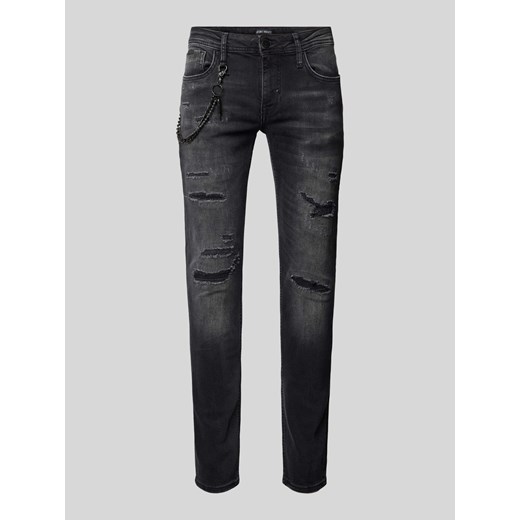 Jeansy o kroju tapered fit z efektem znoszenia ze sklepu Peek&Cloppenburg  w kategorii Jeansy męskie - zdjęcie 173878650