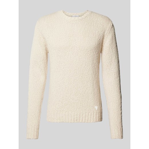 Sweter z dzianiny z naszywką z logo model ‘DEVEN’ ze sklepu Peek&Cloppenburg  w kategorii Swetry męskie - zdjęcie 173887882