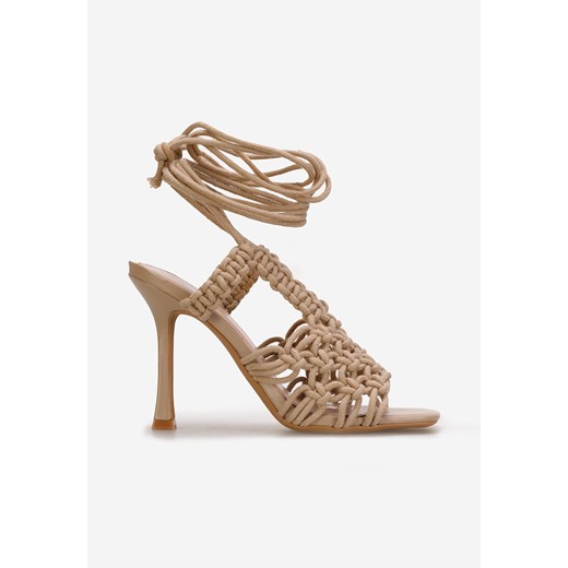 Khaki sandały wiązane Lilith Zapatos 40 okazja Zapatos