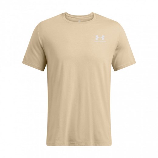 Męski t-shirt z nadrukiem Under Armour UA M Sportstyle LC SS - beżowy Under Armour S Sportstylestory.com