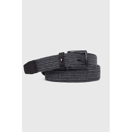 Tommy Hilfiger pasek męski kolor szary AM0AM12548 ze sklepu ANSWEAR.com w kategorii Paski męskie - zdjęcie 173890144