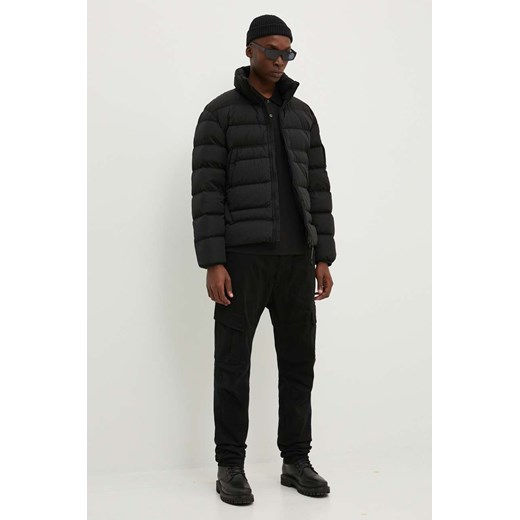 C.P. Company spodnie STRETCH SATEEN CARGO PANTS męskie kolor czarny w fasonie 52 PRM okazja