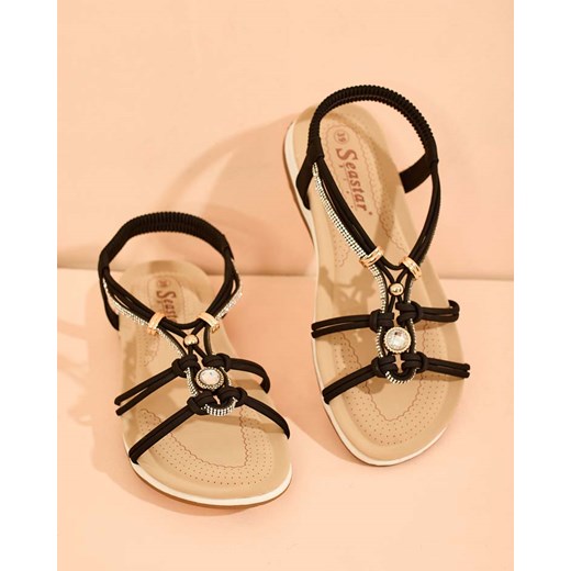 Royalfashion Damskie sandały z cyrkoniami Solin Royalfashion.pl 36 wyprzedaż royalfashion.pl