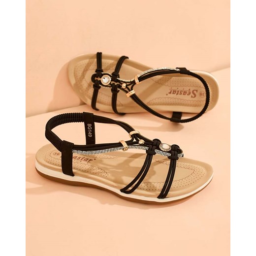 Royalfashion Damskie sandały z cyrkoniami Solin Royalfashion.pl 41 royalfashion.pl wyprzedaż