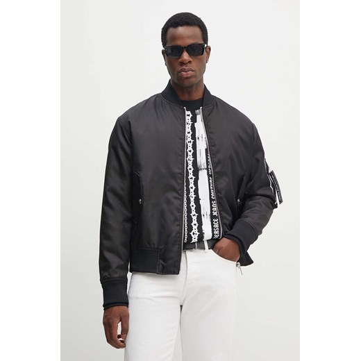 Versace Jeans Couture kurtka bomber męski kolor czarny przejściowa 77GAS405 CQD58 ze sklepu ANSWEAR.com w kategorii Kurtki męskie - zdjęcie 173894303