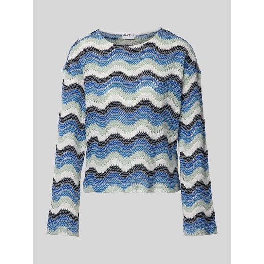 Sweter z dzianiny z ażurowym wzorem ze sklepu Peek&Cloppenburg  w kategorii Swetry damskie - zdjęcie 173895122