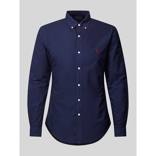 Koszula casualowa o kroju slim fit z kołnierzykiem typu button down model ‘OXFORD’ ze sklepu Peek&Cloppenburg  w kategorii Koszule męskie - zdjęcie 173895364