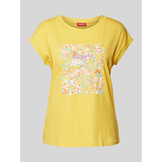 T-shirt z nadrukiem z logo ze sklepu Peek&Cloppenburg  w kategorii Bluzki damskie - zdjęcie 173895384