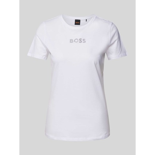 T-shirt z obszyciem kamieniami stras model ‘Eloga’ ze sklepu Peek&Cloppenburg  w kategorii Bluzki damskie - zdjęcie 173895603