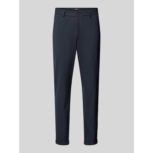 Spodnie materiałowe o kroju tapered fit ze szlufkami na pasek model ‘CIBODO’ ze sklepu Peek&Cloppenburg  w kategorii Spodnie męskie - zdjęcie 173895610