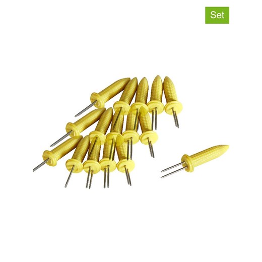 Fackelmann Uchwyty (16 szt.) w kolorze żółtym na kukurydzę - dł. 6 cm ze sklepu Limango Polska w kategorii Akcesoria kuchenne - zdjęcie 173899984