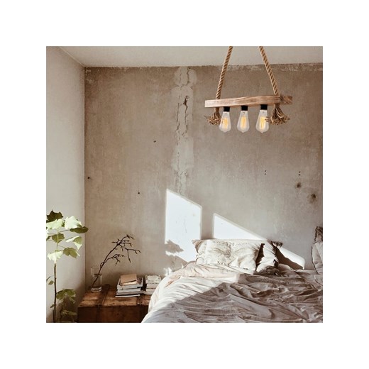 Opviq Lampa wisząca "Erebos" w kolorze jasnobrązowym - 60 x 9 cm ze sklepu Limango Polska w kategorii Oświetlenie - zdjęcie 173901674