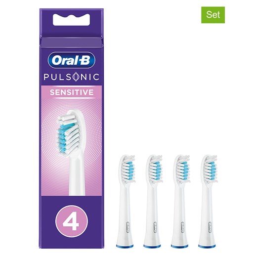 Oral-B Wymienne końcówki (4 szt.) &quot;Pulsonic Sensitive&quot; w kolorze białym ze sklepu Limango Polska w kategorii Szczoteczki do zębów - zdjęcie 173901893
