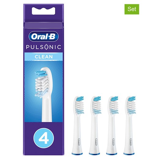 Oral-B Wymienne końcówki (4 szt.) &quot;Pulsonic Clean&quot; w kolorze białym ze sklepu Limango Polska w kategorii Szczoteczki do zębów - zdjęcie 173901900