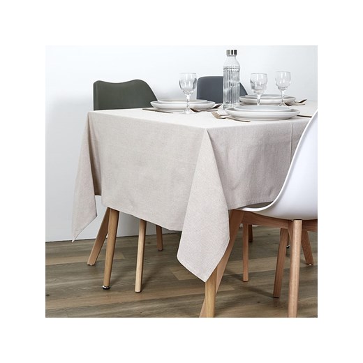 THE HOME DECO FACTORY Obrus w kolorze beżowym - 250 x 140 cm ze sklepu Limango Polska w kategorii Obrusy i bieżniki - zdjęcie 173902492