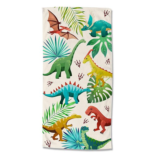 Good Morning Ręcznik plażowy &quot;Dinos&quot; w kolorze beżowym ze wzorem ze sklepu Limango Polska w kategorii Ręczniki - zdjęcie 173903110