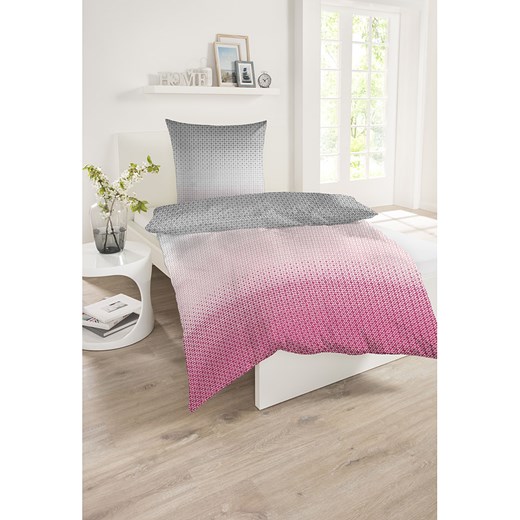 Schiesser Komplet pościeli renforcé "Grady" w kolorze szaro-różowym Schiesser 135x200 cm okazyjna cena Limango Polska