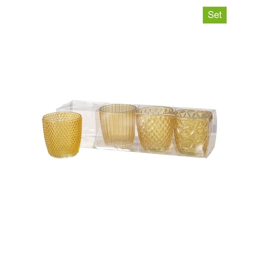 Boltze Świeczniki (4 szt.) &quot;Marilu&quot; w kolorze żółtym - wys. 7,5 cm ze sklepu Limango Polska w kategorii Świeczniki - zdjęcie 173905344