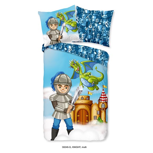 Good Morning Komplet pościeli &quot;Knight&quot; w kolorze niebieskim ze wzorem ze sklepu Limango Polska w kategorii Pościel dziecięca - zdjęcie 173905431