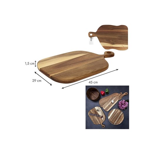 THE HOME DECO FACTORY Deska w kolorze brązowym do krojenia - 45 x 30 cm ze sklepu Limango Polska w kategorii Deski - zdjęcie 173905641