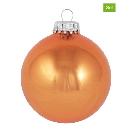 Krebs Glas Lauscha Bombki (8 szt.) w kolorze pomarańczowym ze sklepu Limango Polska w kategorii Dekoracje bożonarodzeniowe - zdjęcie 173905864