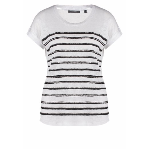 ESPRIT Collection Tshirt basic white zalando  abstrakcyjne wzory
