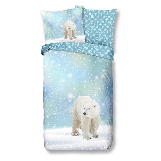 Good Morning Komplet pościeli flanelowej &quot;Icebear&quot; w kolorze błękitnym ze sklepu Limango Polska w kategorii Pościel dziecięca - zdjęcie 173906902