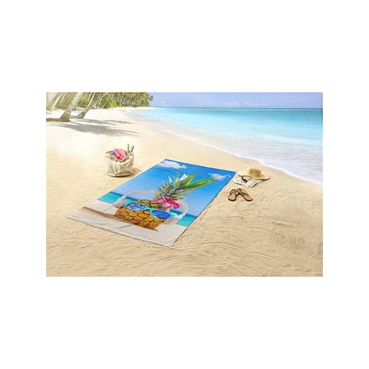Good Morning Ręcznik plażowy "Pineapple" ze wzorem Good Morning 100x180cm promocja Limango Polska