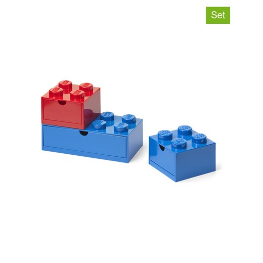 LEGO Pojemniki (3 szt.) w kolorze niebiesko-czerwonym z szufladami Lego onesize Limango Polska wyprzedaż