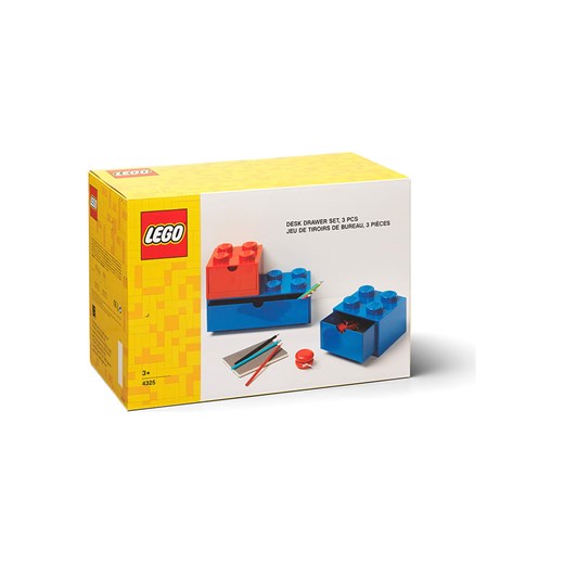 LEGO Pojemniki (3 szt.) w kolorze niebiesko-czerwonym z szufladami Lego onesize okazja Limango Polska
