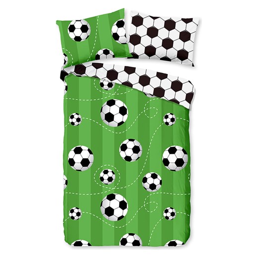 Good Morning Komplet pościeli &quot;Soccer&quot; w kolorze zielonym ze sklepu Limango Polska w kategorii Pościel dziecięca - zdjęcie 173910113