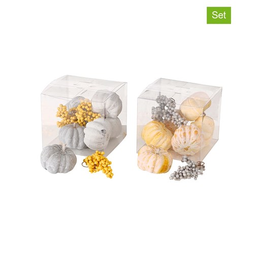 Boltze Dekoracyjne figurki (18 szt.) w kolorze szaro-żółtym - 6 x 7 cm ze sklepu Limango Polska w kategorii Dekoracje - zdjęcie 173911362