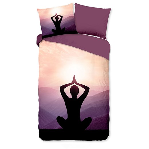 Pure Komplet pościeli &quot;Pure Yoga&quot; w kolorze fioletowym z mikrofibry ze sklepu Limango Polska w kategorii Pościele - zdjęcie 173912204