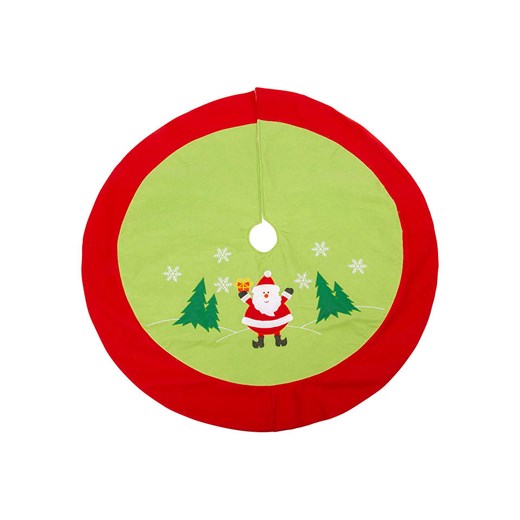 small foot Dywan &quot;Santa&quot; w kolorze zielono-czerwonym pod choinkę - Ø 92 cm ze sklepu Limango Polska w kategorii Dekoracje bożonarodzeniowe - zdjęcie 173912423