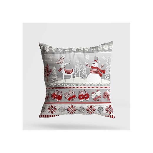 Colorful Cotton Poduszka w kolorze szaro-czerwonym ze sklepu Limango Polska w kategorii Poduszki dekoracyjne - zdjęcie 173913433