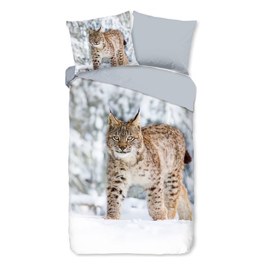 Good Morning Komplet pościeli flanelowej &quot;Lynx&quot; w kolorze szarym ze sklepu Limango Polska w kategorii Pościele - zdjęcie 173913681