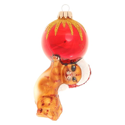 Krebs Glas Lauscha Bombka w kolorze czerwono-brązowym - dł. 12 cm ze sklepu Limango Polska w kategorii Dekoracje bożonarodzeniowe - zdjęcie 173913801