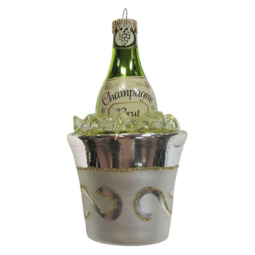 Krebs Glas Lauscha Bombka w kolorze szarym - dł. 14 cm ze sklepu Limango Polska w kategorii Dekoracje bożonarodzeniowe - zdjęcie 173913811