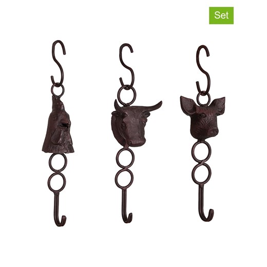 Anticline Haczyki (3 szt.) w kolorze brązowym - dł. 22 cm ze sklepu Limango Polska w kategorii Szafy - zdjęcie 173914214