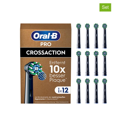 Oral-B Wymienne końcówki (12 szt.) &quot;Pro CrossAction&quot; w kolorze czarnym ze sklepu Limango Polska w kategorii Szczoteczki do zębów - zdjęcie 173919813