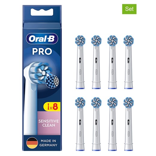 Oral-B Wymienne końcówki (8 szt.) &quot;Pro Sensitive Clean&quot; w kolorze białym ze sklepu Limango Polska w kategorii Szczoteczki do zębów - zdjęcie 173919841