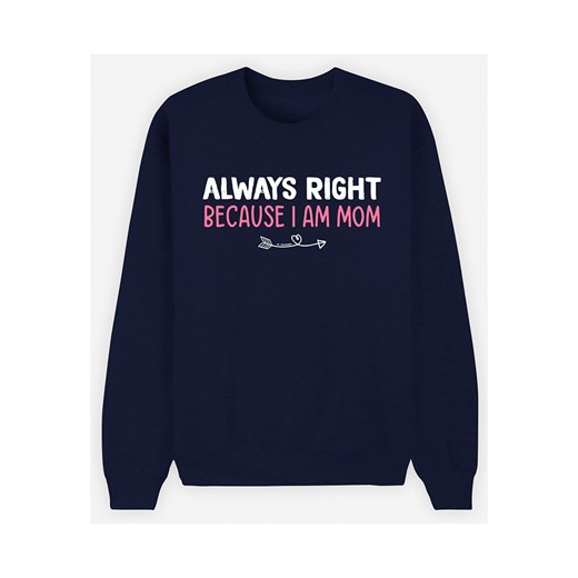 WOOOP Bluza "Always Right Mom" w kolorze granatowym Wooop M Limango Polska wyprzedaż
